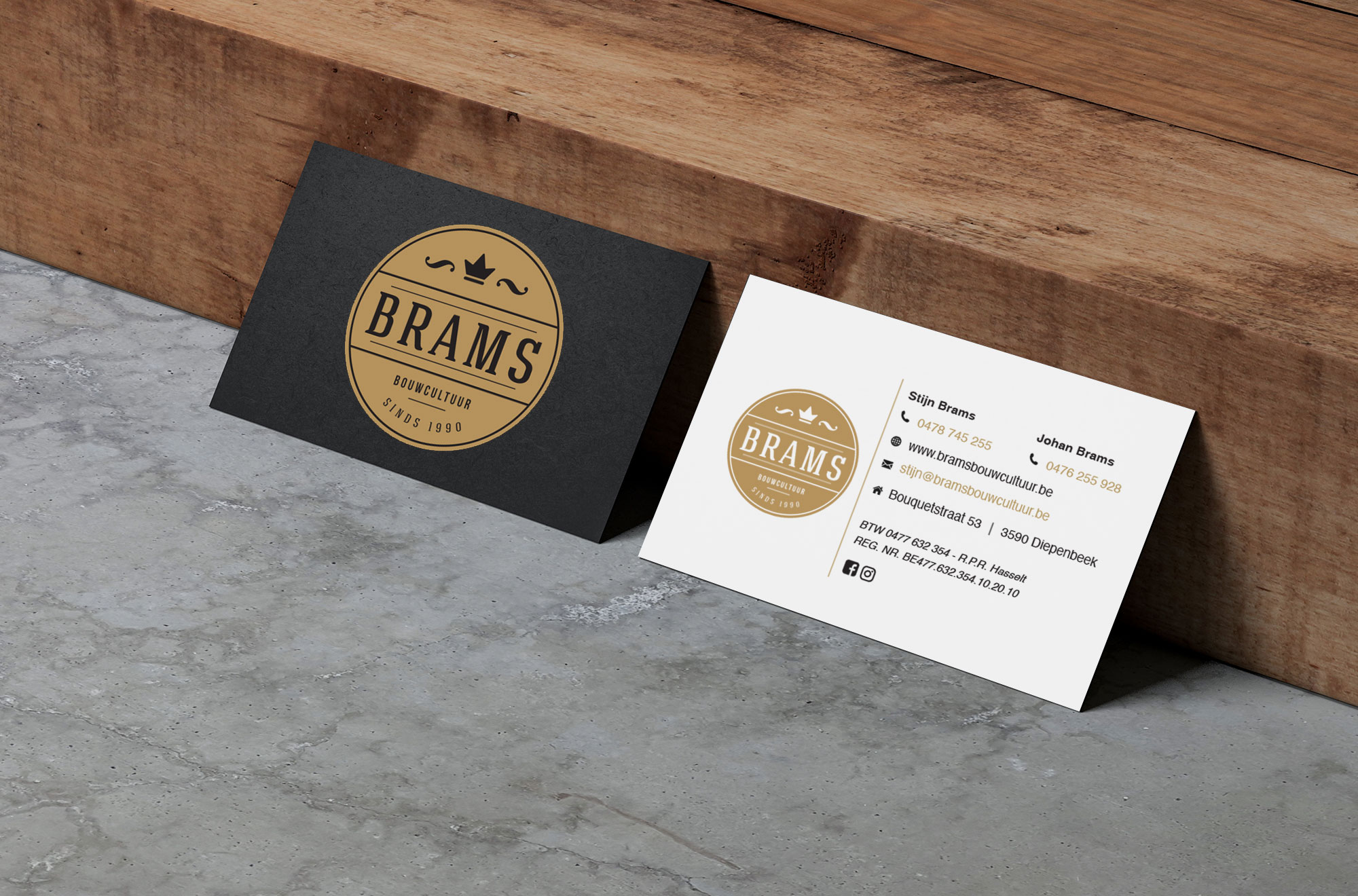 Brams naamkaartjes ontwerp